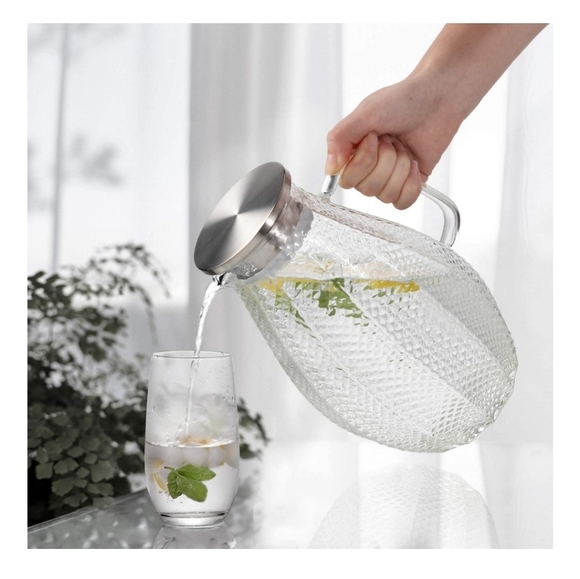 Other - Ottoy 75 Ounces Glass Pitcher with 18/8 Stainless Steel Lid (Non-Rust) - Unique